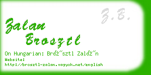 zalan brosztl business card